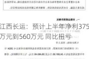 江西长运：预计上半年净利375万元到560万元 同比扭亏