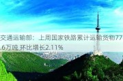 交通运输部：上周国家铁路累计运输货物7755.6万吨 环比增长2.11%