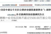 广东明珠：公司拟回购不超过5500.00万股公司股份