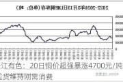 长江有色：20日铜价超强暴涨4700元/吨 现货维持刚需消费