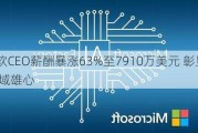 微软CEO薪酬暴涨63%至7910万美元 彰显AI领域雄心