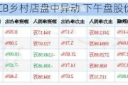 CB乡村店盘中异动 下午盘股价大跌5.17%