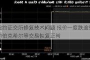 纽约证交所修复技术问题 报价一度跌逾99%的伯克希尔等交易恢复正常