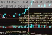 吉大通信（300597）：MACD指标DIF线上穿0轴-技术指标上后市看多（06-21）