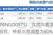 MONGOLMINING(00***5)：完成向嘉友国际物流出售KEX 20%股权，持股比例调整为80%