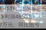 新华联：上半年归母净利润4850.87万元，同比扭亏