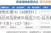 微电生理-U（688351）：股价成功突破年线压力位-后市看多（涨）（07-18）