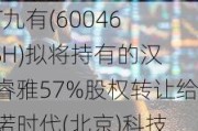 *ST九有(600462.SH)拟将持有的汉诺睿雅57%股权转让给汉诺时代(北京)科技