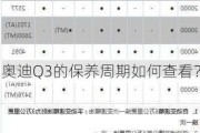 奥迪Q3的保养周期如何查看？