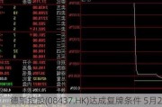 德斯控股(08437.HK)达成复牌条件 5月22日复牌