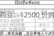 赛生药业：12500 份购股权失效