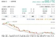 快手-W(01024)6月19日斥资约1622.48万港元回购31.42万股