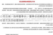 小商品城：选举董事长、董事会战略委员会主任委员及总经理辞职