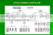 郑州棉花期货的交易单位是多少？这种单位设定对市场参与者有何影响？