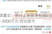 南国置业：预计上半年净利润0万元—3000万元 同比扭亏