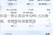 抖音：否认商品卡 GMV 占比数据，电商结构调整成谜