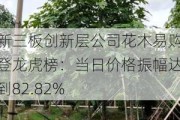 新三板创新层公司花木易购登龙虎榜：当日价格振幅达到82.82%