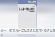 铃木俊一：G7反对外汇过度波动及其对经济金融稳定影响