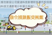 新三板创新层公司爱迪科技新增软件著作权信息：“爱迪科技交通数据分析展示系统”