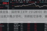 军工股持续走强，国防军工ETF（512810）劲涨超3%！商业航天概念领衔，洪都航空涨停，臻雷科技飙升逾13%