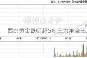 西部黄金跌幅超5% 主力净流出2684万