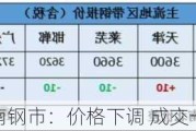 华南钢市：价格下调 成交一般