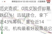 历史奇观，0成交股价却暴跌61%！迅猛建仓，拿下近43%筹码，重仓近14亿元，机构最看好股票是它