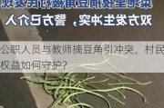 公职人员与教师摘豆角引冲突，村民权益如何守护？