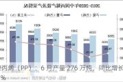 聚丙烯（PP）：6 月产量 276 万吨，同比增长 9.4%