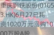 重庆钢铁股份(01053.HK)6月27日耗资1020万元回购1000万股A股