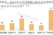 酒便利：2024 年 6 月河南新三板企业市值榜首，13 家企业冲击北交所