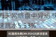 海天网络盘中异动 快速跳水5.33%