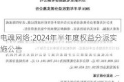 电魂网络:2024年半年度权益分派实施公告