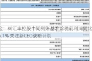 中金：料汇丰控股中期列账基准除税前利润同比跌5.1% 关注新CEO战略计划