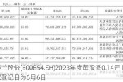 春兰股份(600854.SH)2023年度每股派0.14元 股权登记日为6月6日