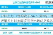 沪锌主力07合约收于24260元/吨：地产政策发力刺激需求 现货市场成交偏弱