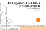 耀高控股午前涨近9% 投资者Sultan Ahmed Dinar拟认购公司股份