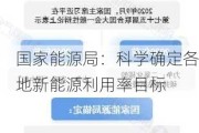 国家能源局：科学确定各地新能源利用率目标