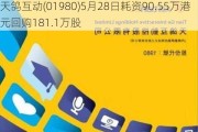 天鸽互动(01980)5月28日耗资90.55万港元回购181.1万股