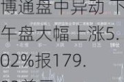 博通盘中异动 下午盘大幅上涨5.02%报179.02美元