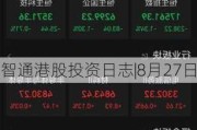 智通港股投资日志|8月27日