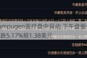 Compugen医疗盘中异动 下午盘股价大跌5.17%报1.38美元