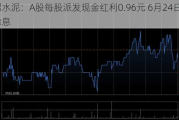 海螺水泥：A股每股派发现金红利0.96元 6月24日除权除息