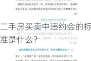 二手房买卖中违约金的标准是什么？