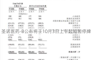 圣诺医药-B公布将于10月3日上午起短暂停牌