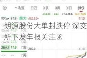 朗源股份大单封跌停 深交所下发年报关注函