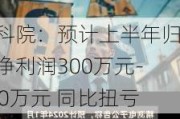 电科院：预计上半年归母净利润300万元-450万元 同比扭亏