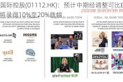 HH国际控股(01112.HK)：预计中期经调整可比EBITDA将录得10%至20%跌幅