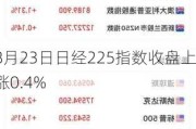 8月23日日经225指数收盘上涨0.4%