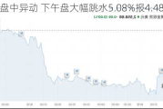 优信盘中异动 下午盘大幅跳水5.08%报4.48美元